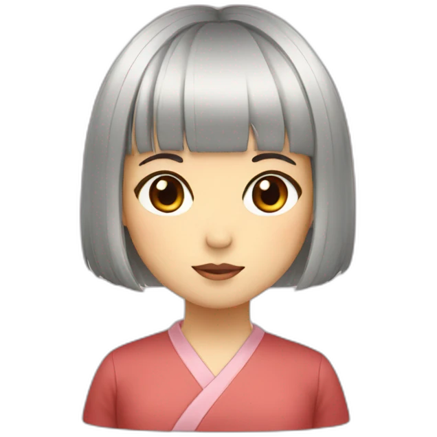japanese girl with bob and bangs emoji