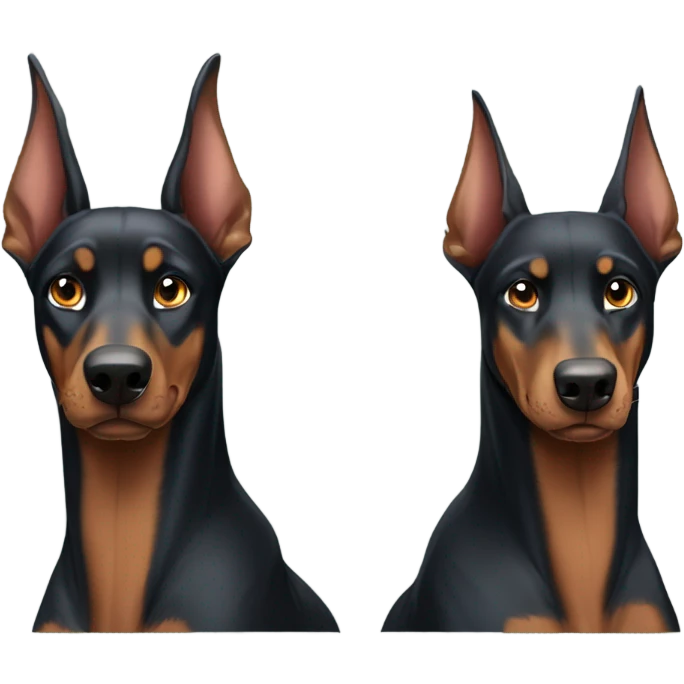 one doberman AND one wolf  emoji
