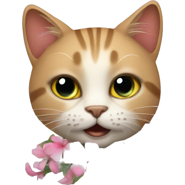 cat with flower  emoji