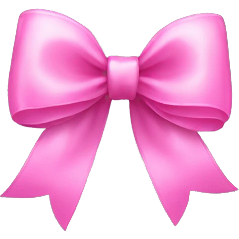 pink bow transparent background emoji
