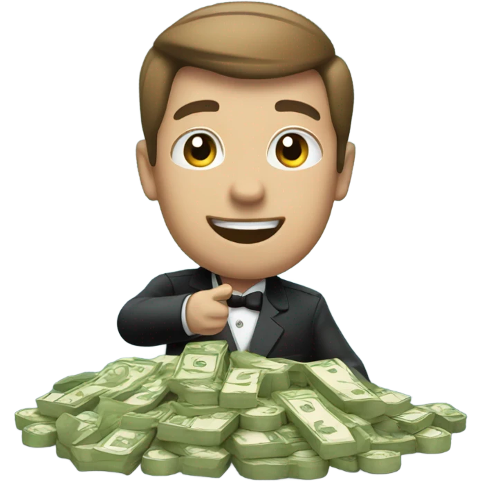 casino dealer counting money emoji