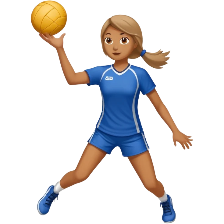 Girl playing handball emoji