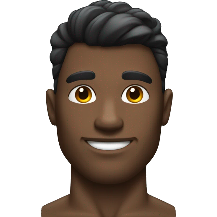 Homme musclé cheveux noir avec un teint de peau métisse  emoji