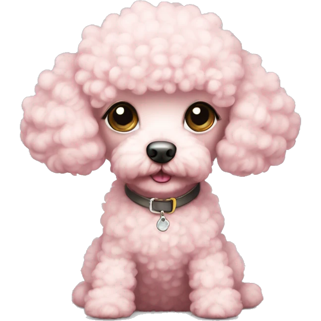 Tiny light pink poodle emoji