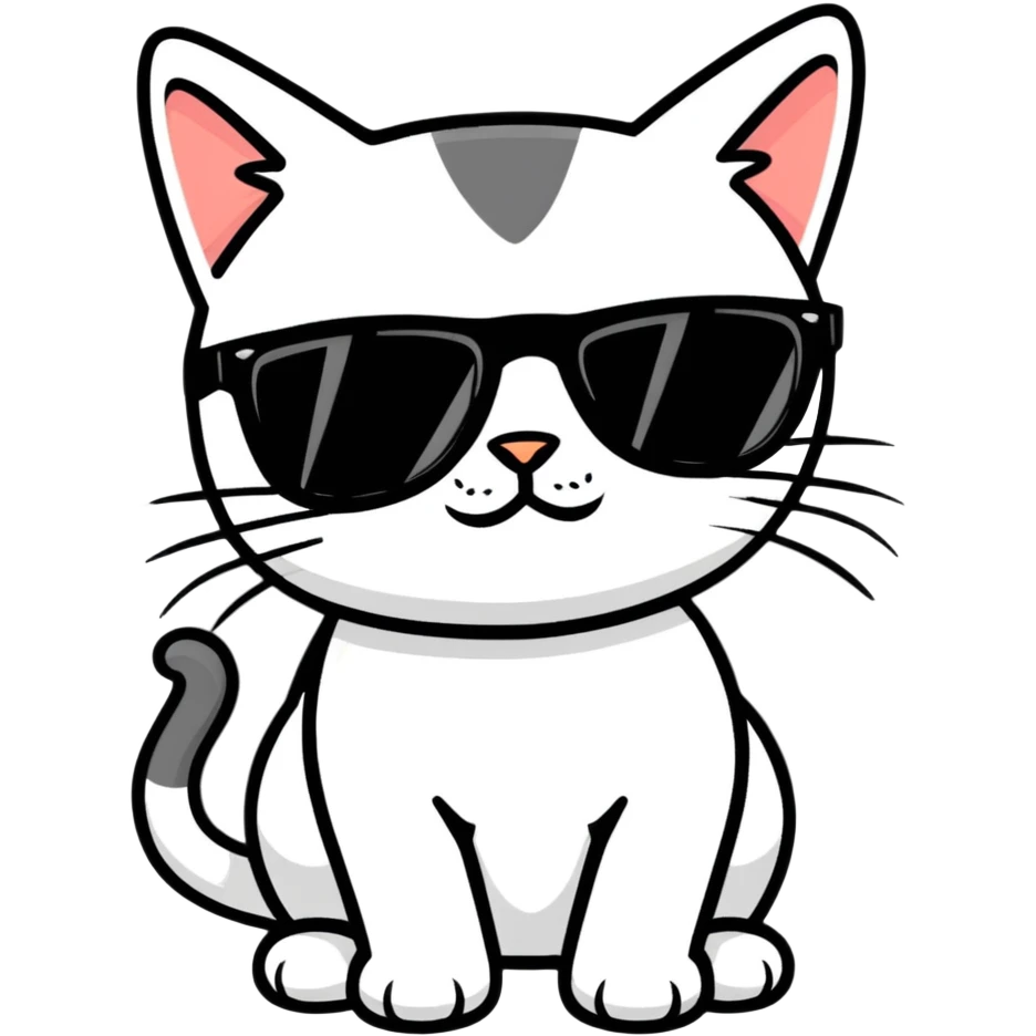 Cat with sunglasses emoji