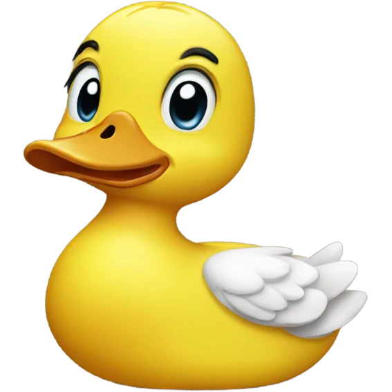 Crying yellow duck emoji