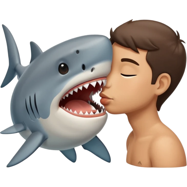 Shark kissing emoji
