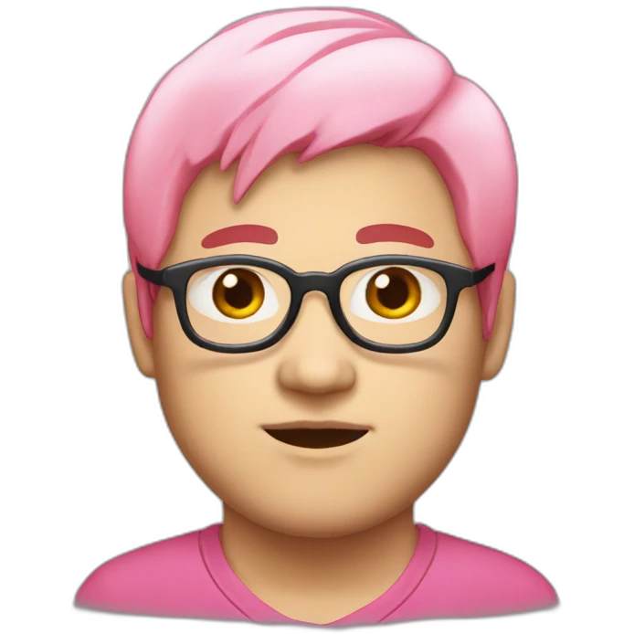 pinkhair-fat-japanese-man-pink-redspectacle emoji