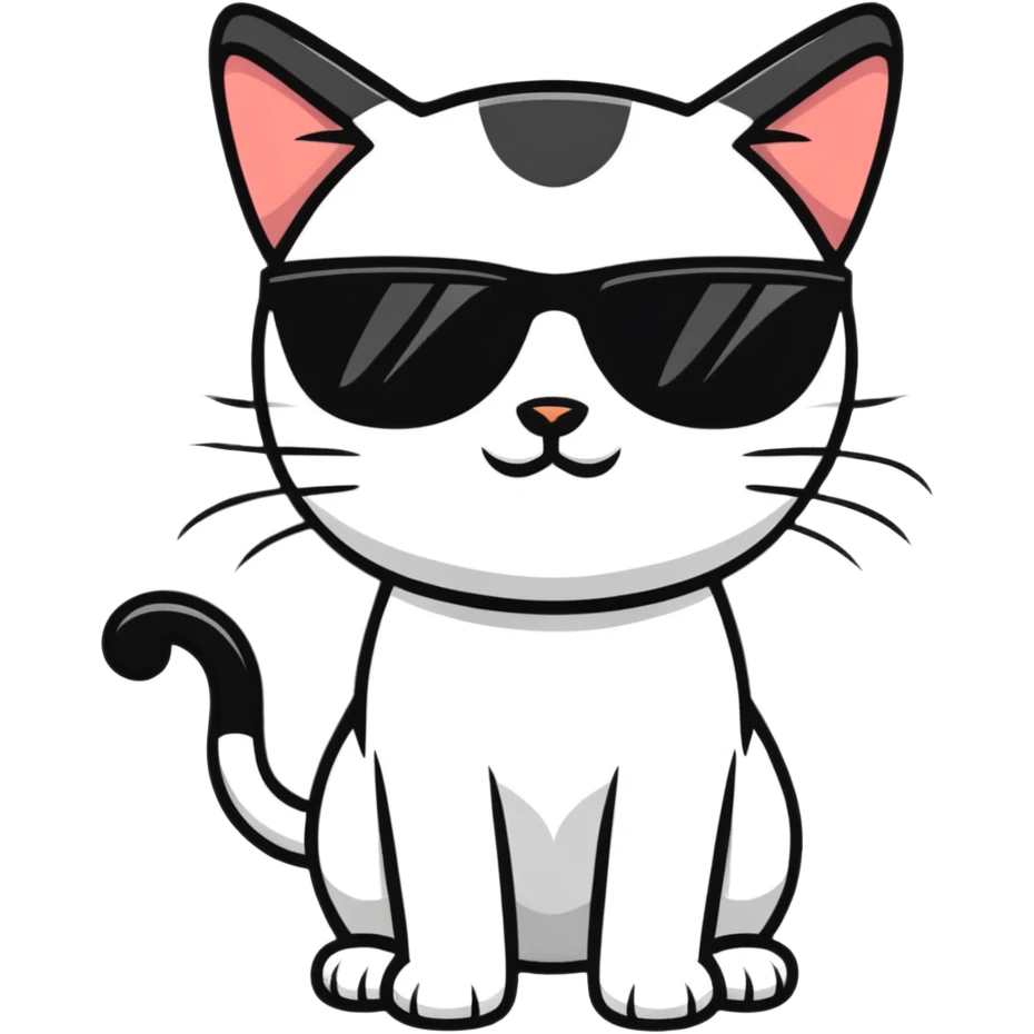 Cat with sunglasses emoji