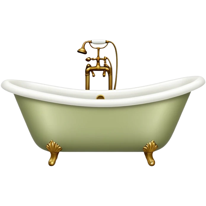Pale olive bathtub emoji
