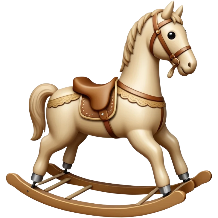 Beige rocking horse toy emoji