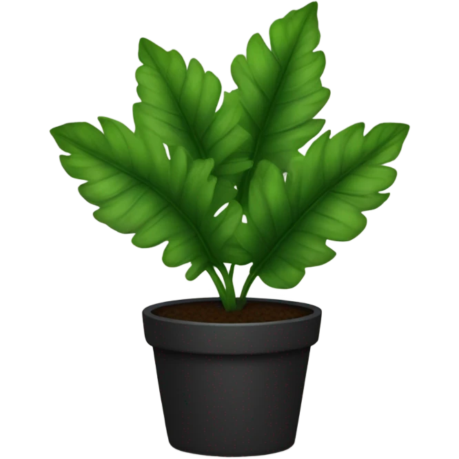 black potted plant emoji
