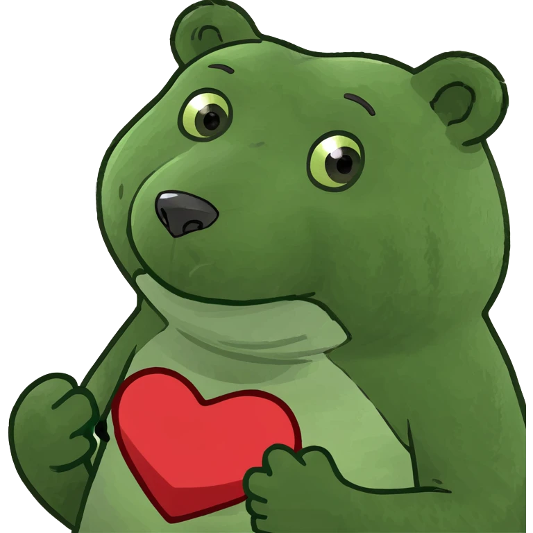 oso abrazando un corazón  emoji