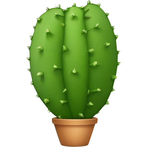 round Nopal without pot emoji
