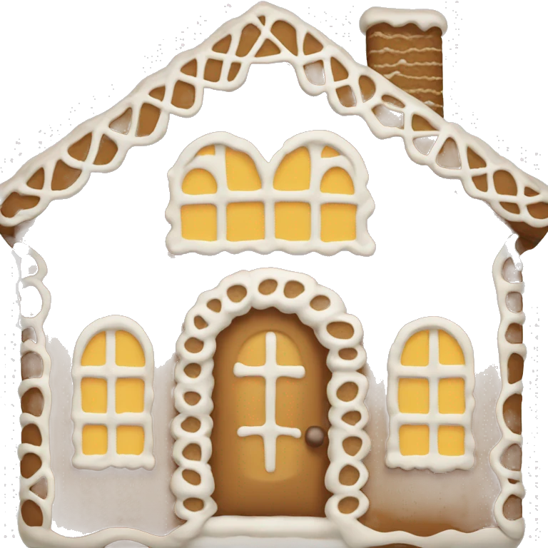 Beige gingerbread house emoji