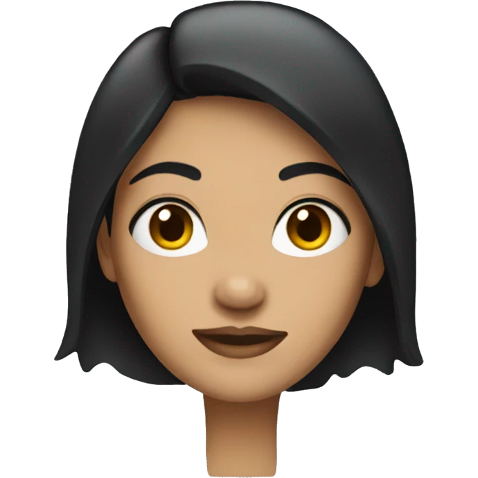 woman with black hair emoji