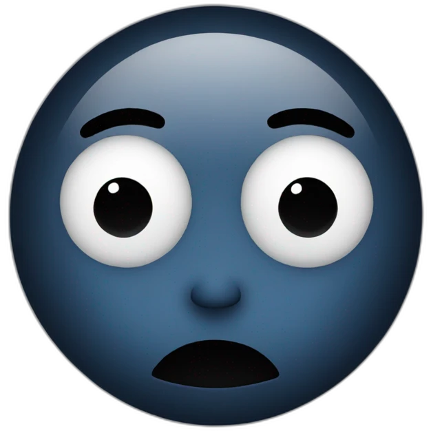 Dark circles face emoji