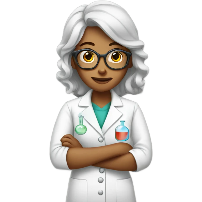 Woman chemist in lab  emoji