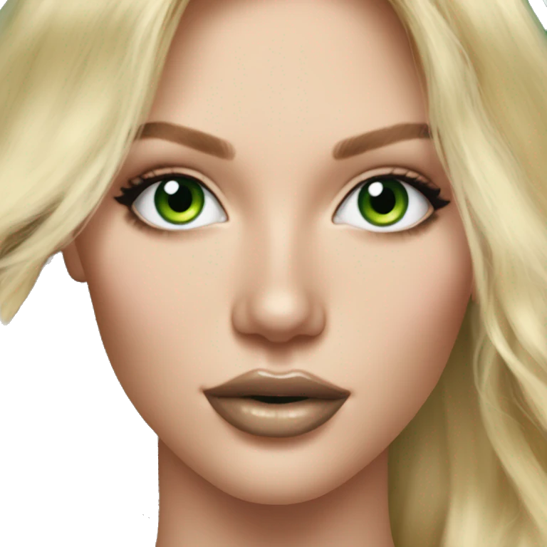 Realistic victoria secret model blonde green eyes  emoji