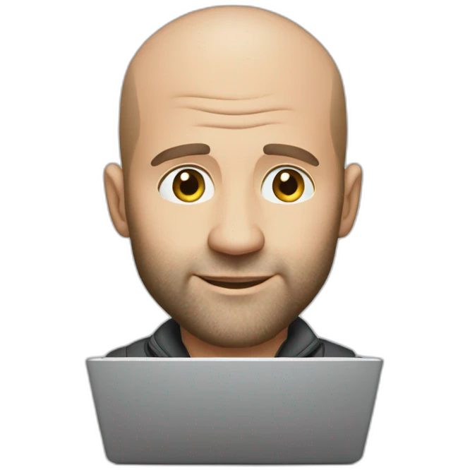 statham with laptop emoji