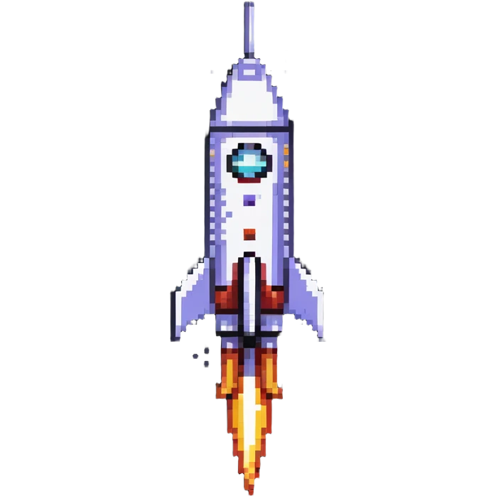 robot like a rocket flying up emoji