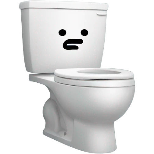 Toilet with face emoji