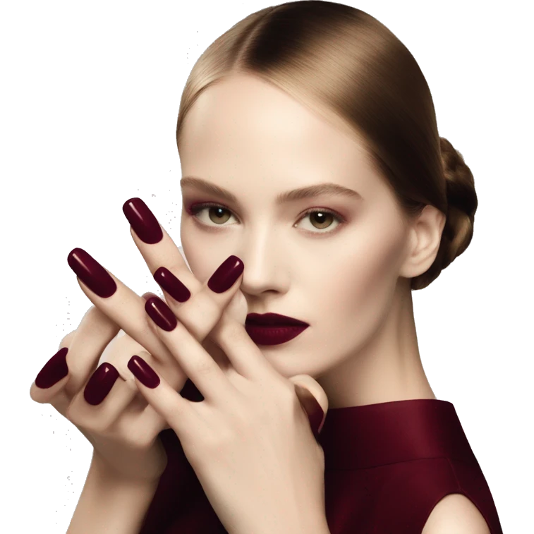 Dark red nail polish by Chanel emoji