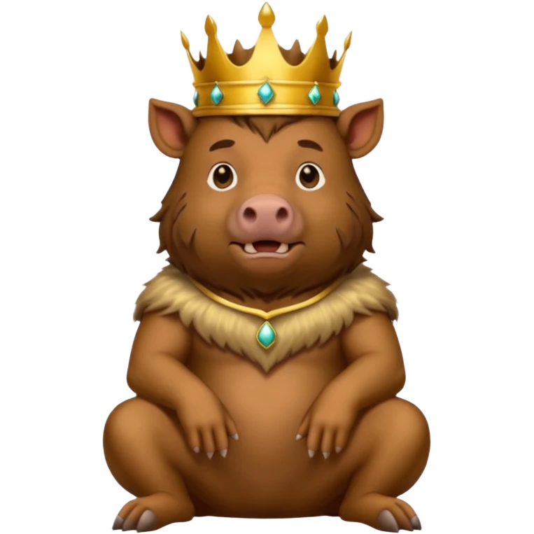 boar King, sitting emoji