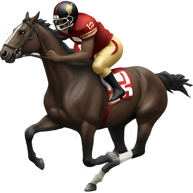 Horse winning fantasy football emoji