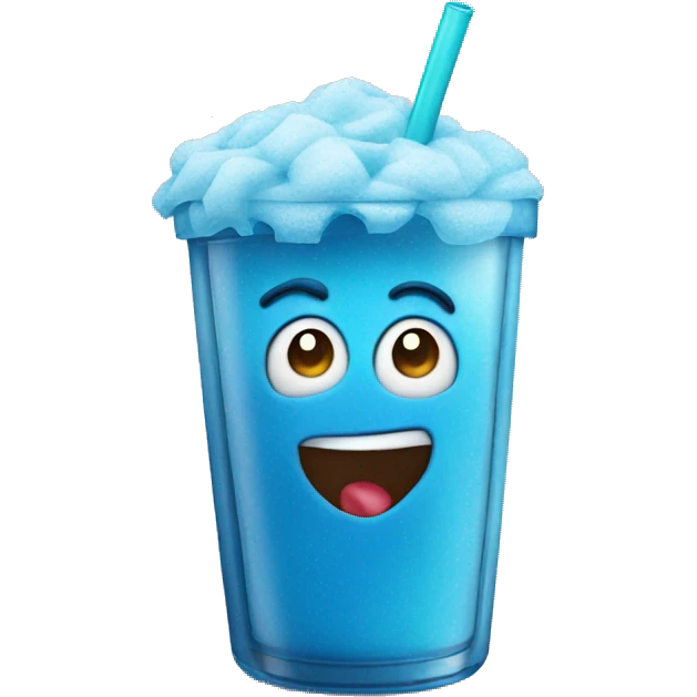 Blue slushie emoji