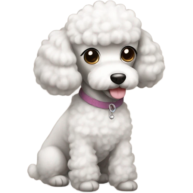 Cute poodle emoji