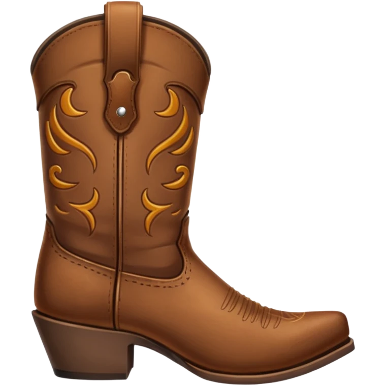 cowboy boots brown emoji