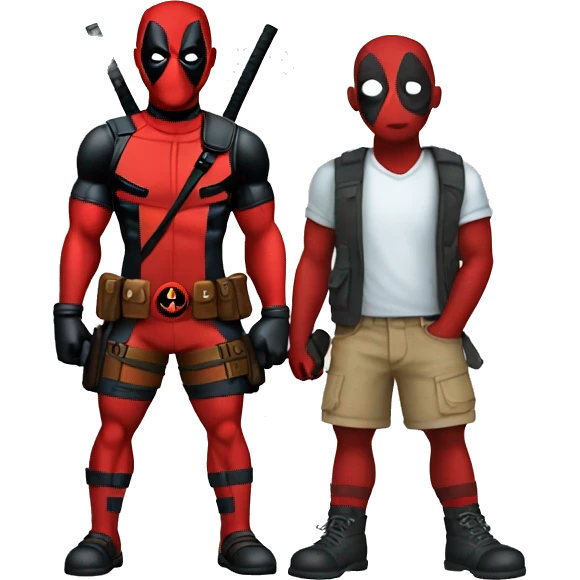 Deadpool with shorts emoji