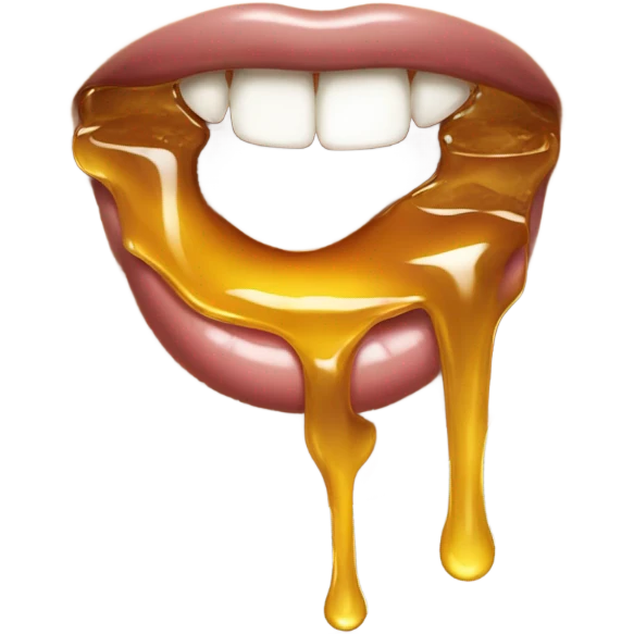 Mouth with honey  emoji