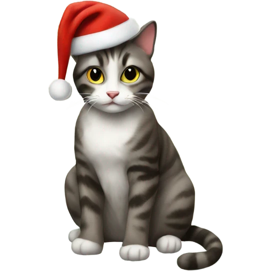 Christmas cat is a gift emoji