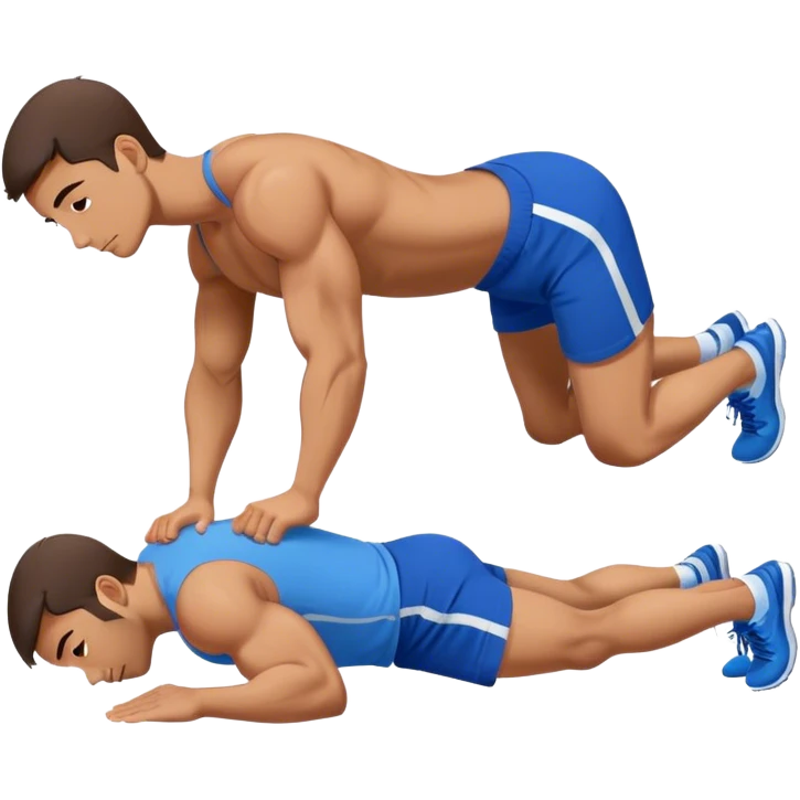 glute-bridges-exercise guy with blue shorts  emoji