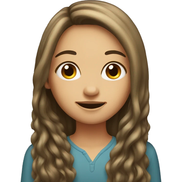 Long hair girl emoji