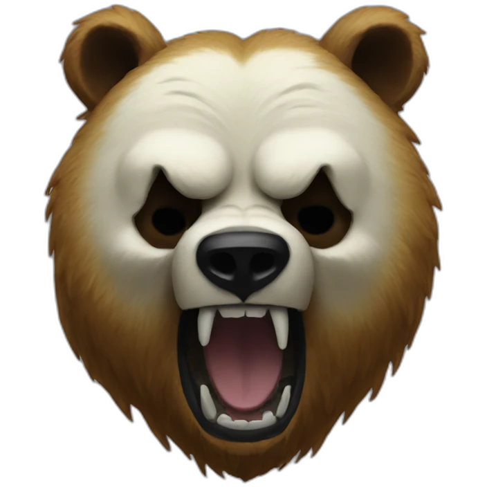 ghostface  as a grizzly head emoji