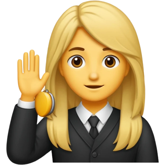Estudante de cor parda,com o cabelo loiro  emoji