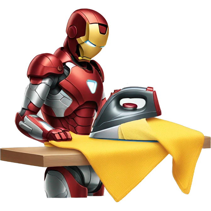 ironman ironing clothes emoji