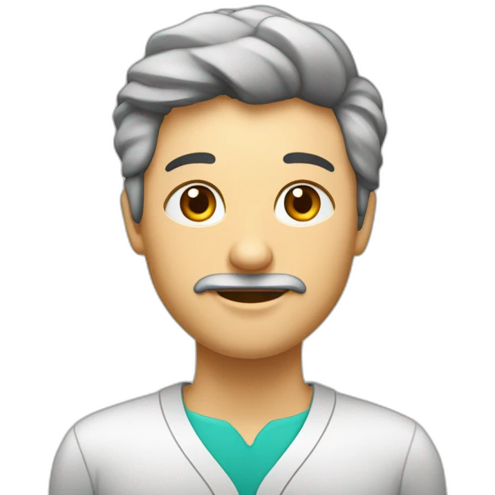 nutricionista de 30 años tremendamente preocupado, transpirado, rascandose la cabeza emoji