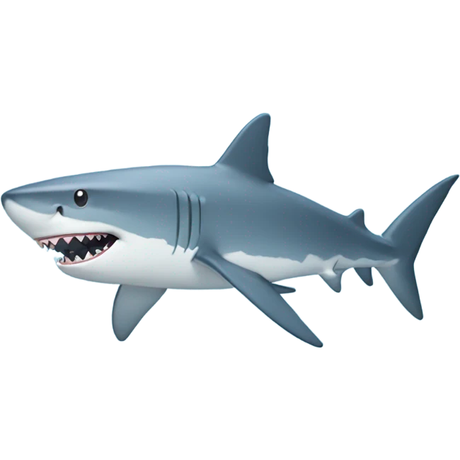 A shark swimming in the water emoji