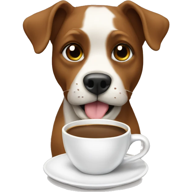 coffee with dog emoji