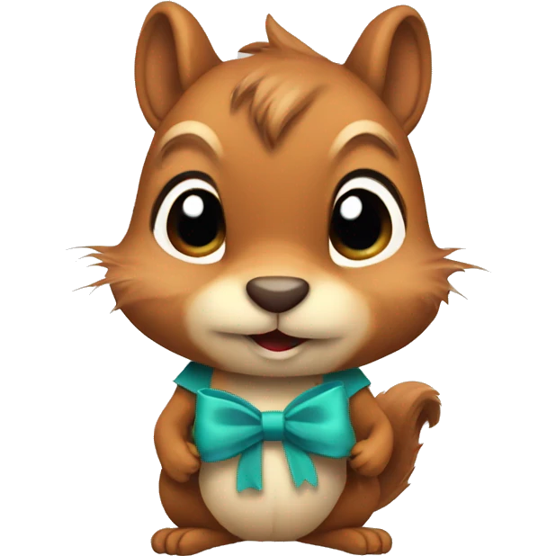 Squirrel with bow  emoji