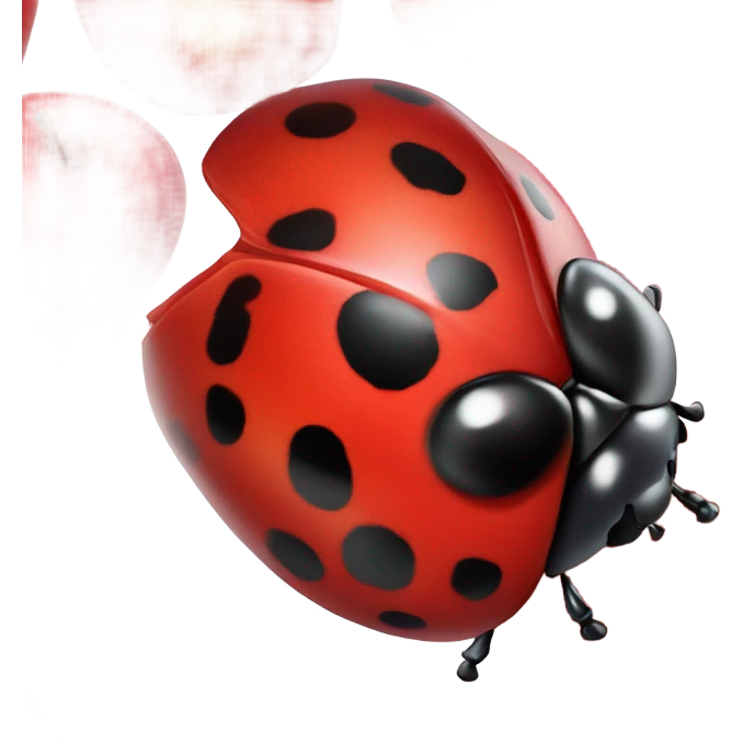 ladybug eating apple emoji