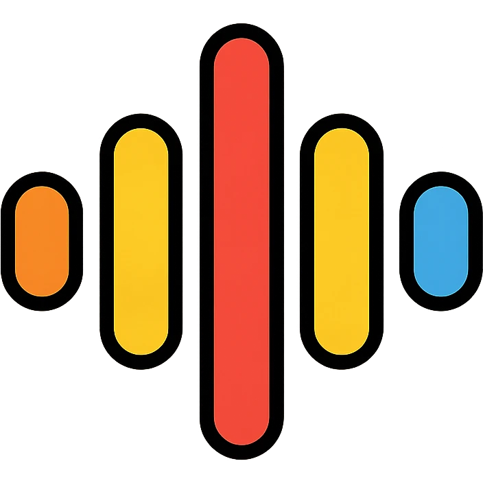 sound wave icon with color outline emoji