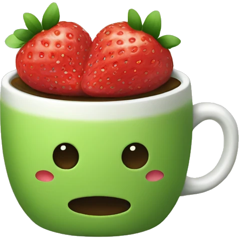 Cup of matcha strwberry emoji