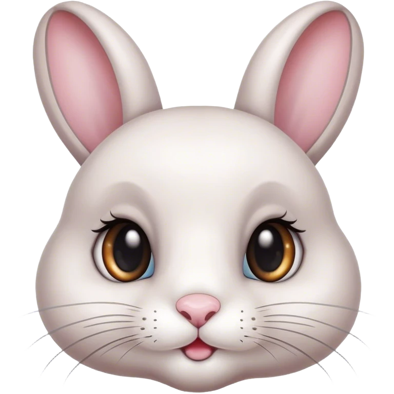 Cute bunny long eye lashes emoji
