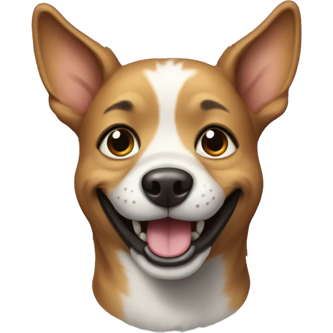 Dog smiling emoji