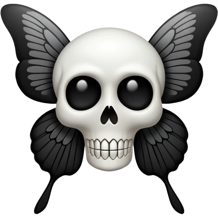 crea un emoji de una mariposa / polilla de la muerte pero que la calavera esté en las alas  emoji